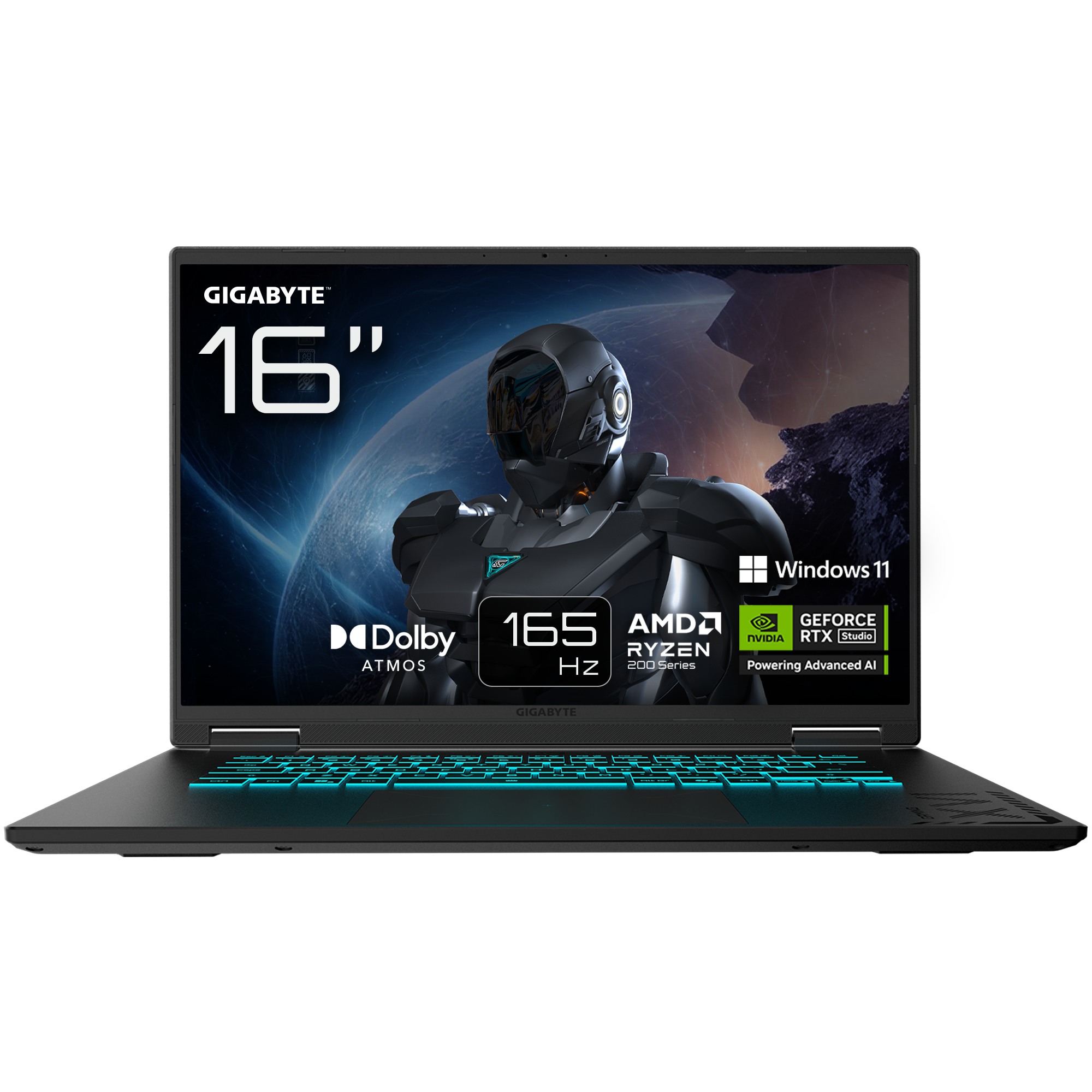 GIGABYTE GAMING A16 3WHK3DE894SH laptop AMD Ryzen™ 7 260 40,6 cm (16) WUXGA 16 GB DDR5-SDRAM 1 TB SSD NVIDIA GeForce RTX 5070 Wi-Fi 6E (802.11ax) Windows 11 Home Sort