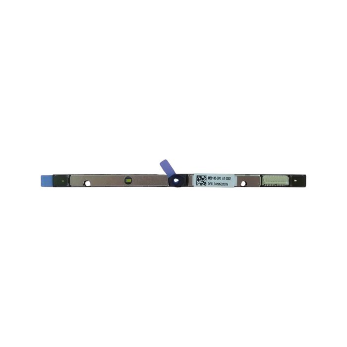HP HD webcam with 720p resolution at 30 fps, USB 2.0 interface, integrated microphone, and adjustable clip.