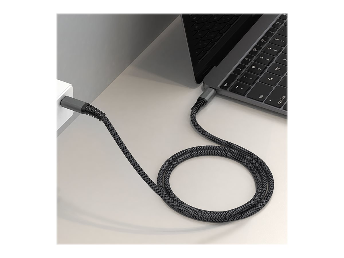 4smarts PremiumCord USB 2.0 USB Type-C cable 1.5m Black Grey