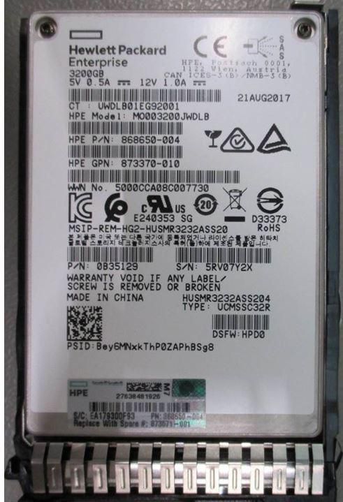 3.2TB SAS 12G SFF SC DS MU SSD