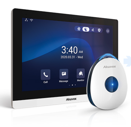 Akuvox IndoorStation C319A Touch Screen Android POE WiFi Bluetooth 1 MP cam RFModul und SOS Pendant 869