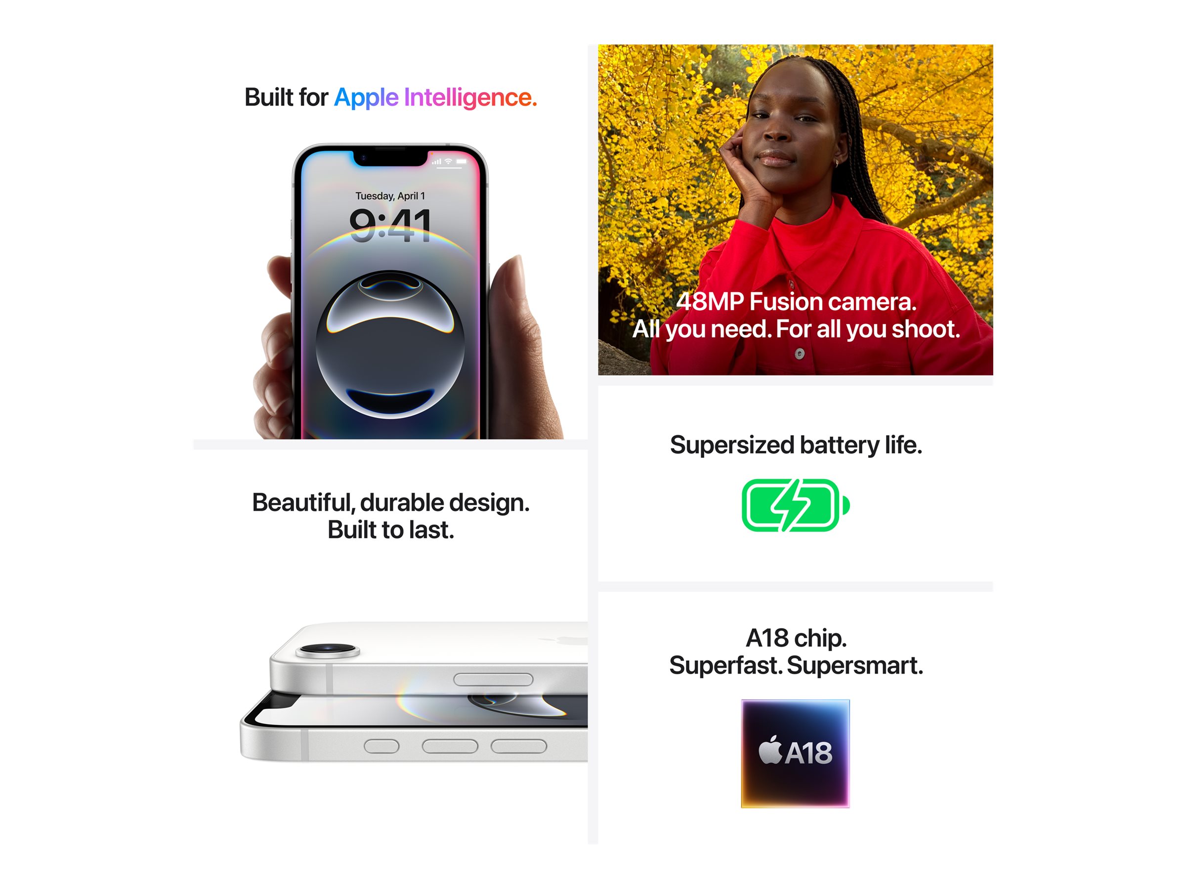 Apple iPhone 16e 6,1 128GB - Sort