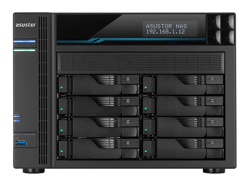 ASUSTOR AS6508T 8 Bay NAS Intel ATOM C3538 8GB DDR4 10GbE x2 2.5GbE x2 USB 3.2 Gen-1 x2 M.2 SSD 2280/2260/2242 SATA/PCIe SSD x2