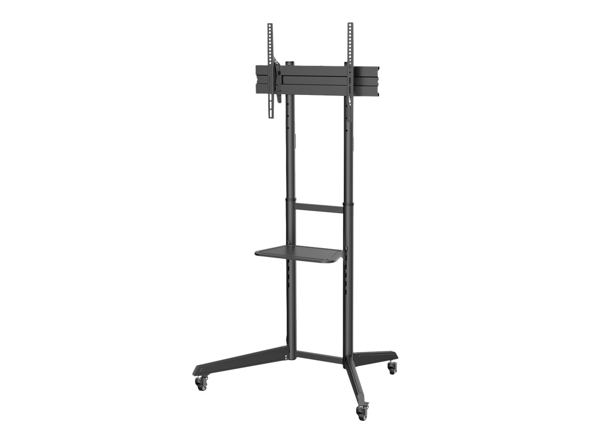 37-70 inch Rolling Floor Stand - Weight Capacity 50kg - VESA 100 x 100 up to 600 x 400 - Black