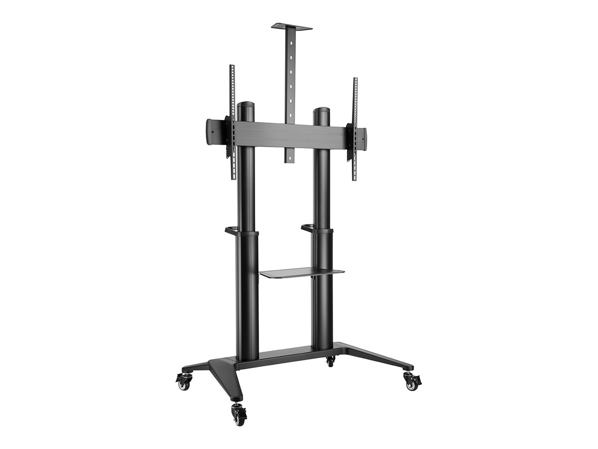 70-120 inch Rolling Floor Stand - Weight capacity max 140kg - VESA 200 x 200 up to 1000 x 600 - Black