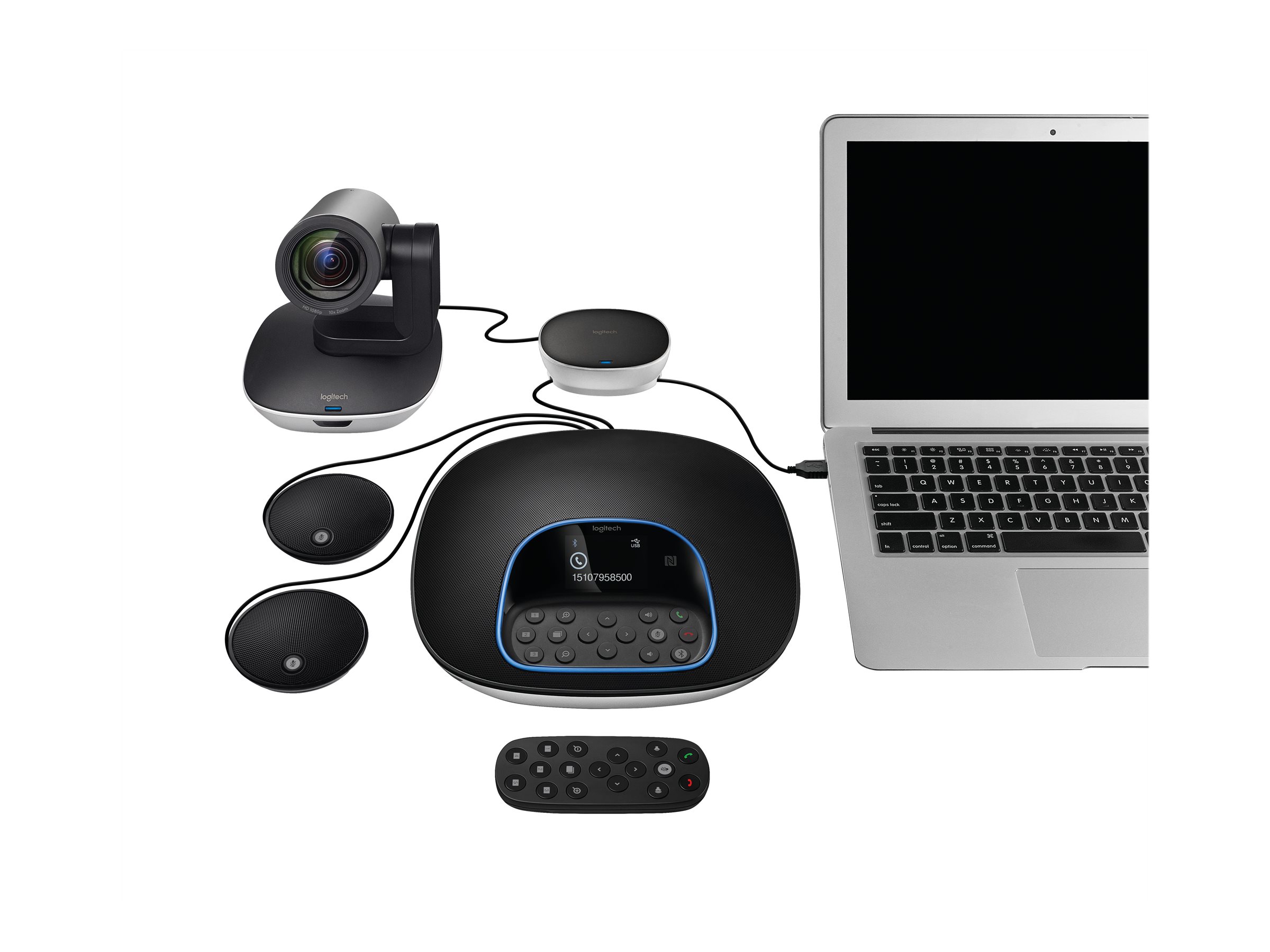 Logitech GROUP Expansion Microphones Only Mikrofonsæt Kablet Sort