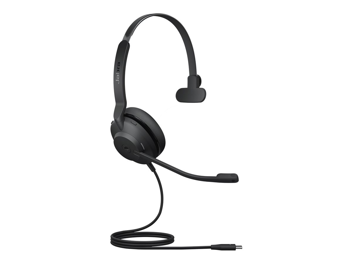 Jabra Evolve2 30 MS Mono Kablet Høretelefoner Sort