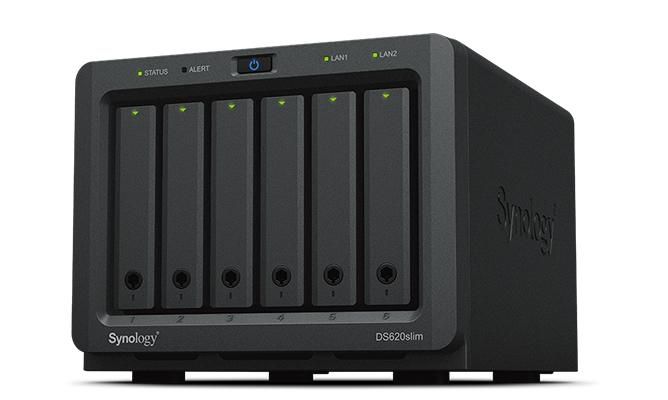 SYNOLOGY DS620slim 6-Bay NAS-case 2 core