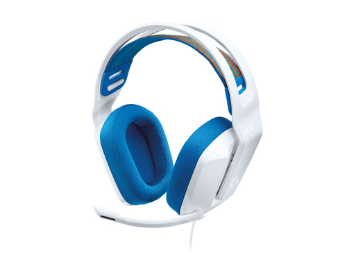 Logitech G G335 Wired Gaming Headset Kablet Høretelefoner Blå Hvid