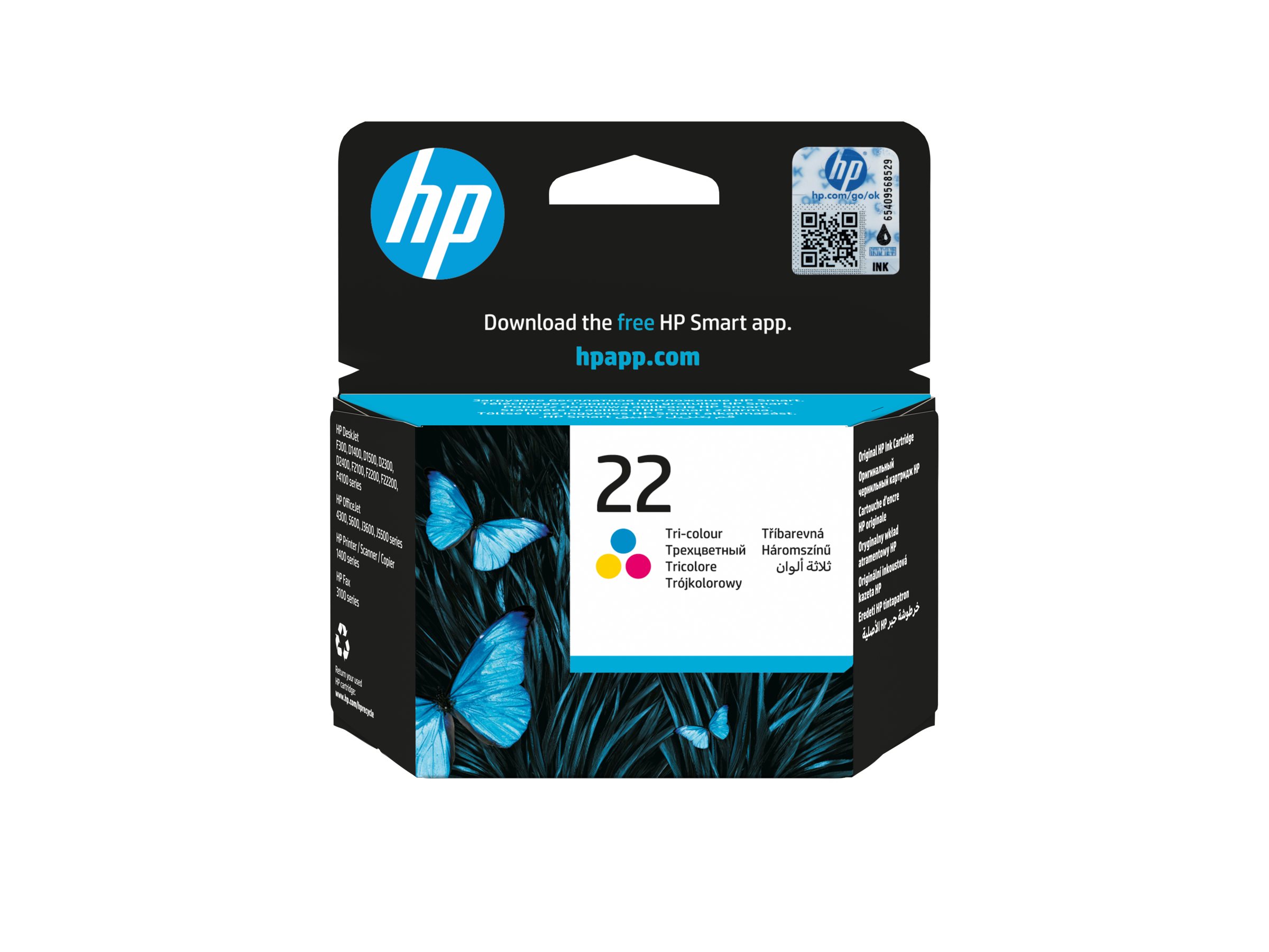HP 22 Tri-color Original Ink Cartridge