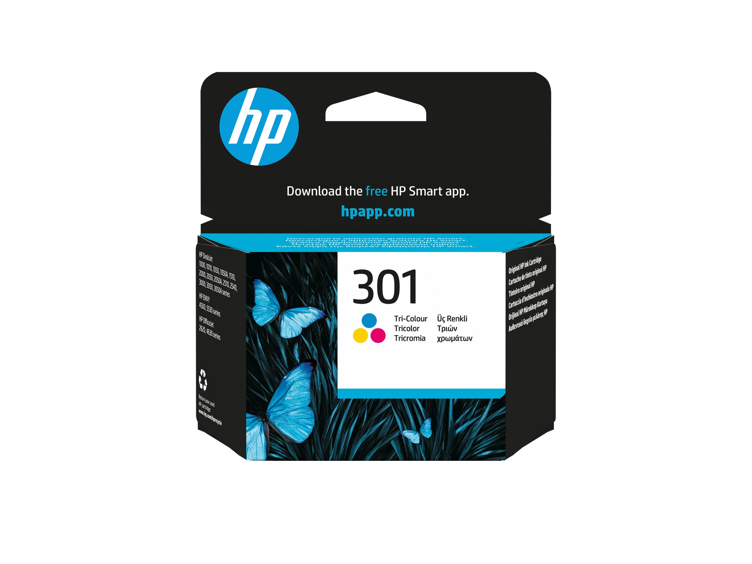 HP 301 ink color blister