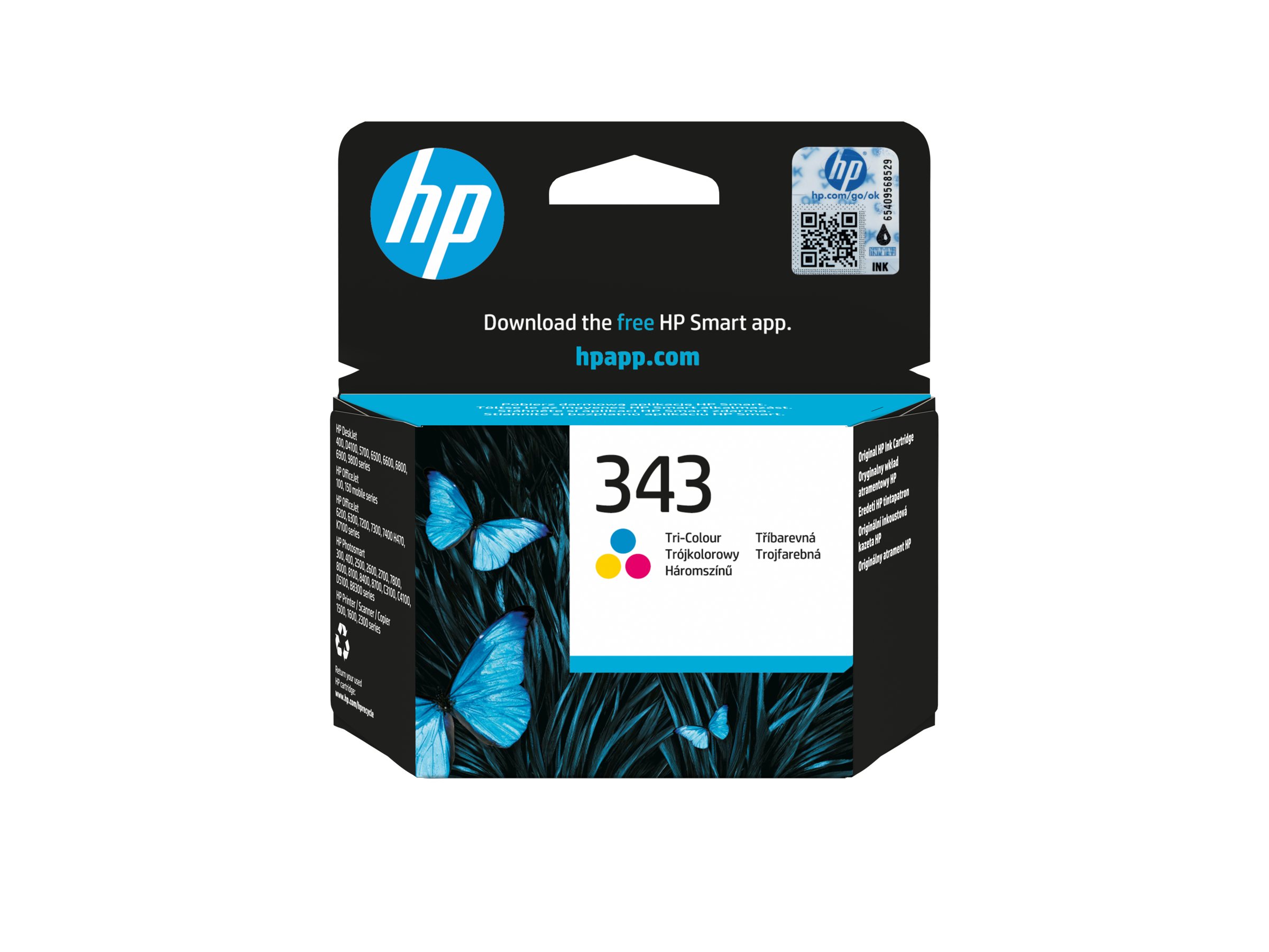HP 343 original ink cartridge tri-colour