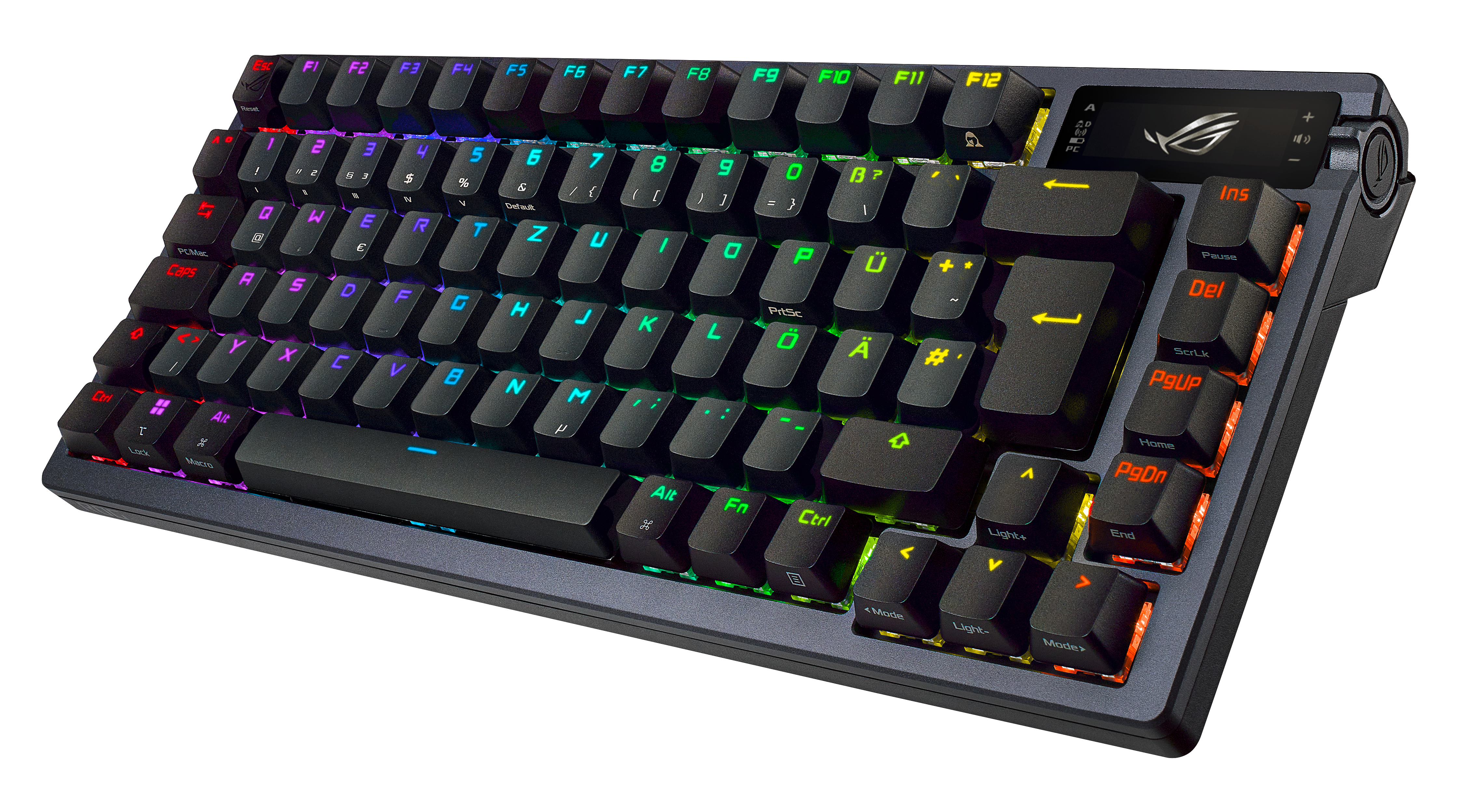 ASUS ROG AZOTH 75% Wireless DIY Custom RGB Gaming Keyboard, NX Red Switches, OLED Display, PBT Keycaps