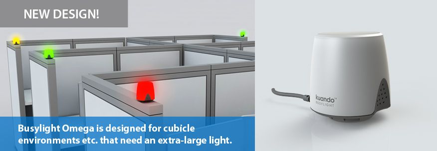 Kuando Busylight UC Omega - Presence, Ringer & Notification 'optaget' lys indikator til hovedtelefon Headset