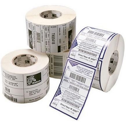 Zebra Label, Paper, 100x50mm, Direct Thermal, Z-PERFORM 1000D, Uncoated, Permanent Adhesive, 25mm Core