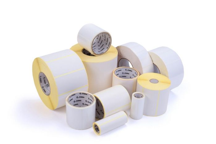 Zebra Label, Paper, 104x30mm; Thermal Transfer, Z-PERFORM 1000T, Uncoated, Permanent Adhesive, 25mm Core