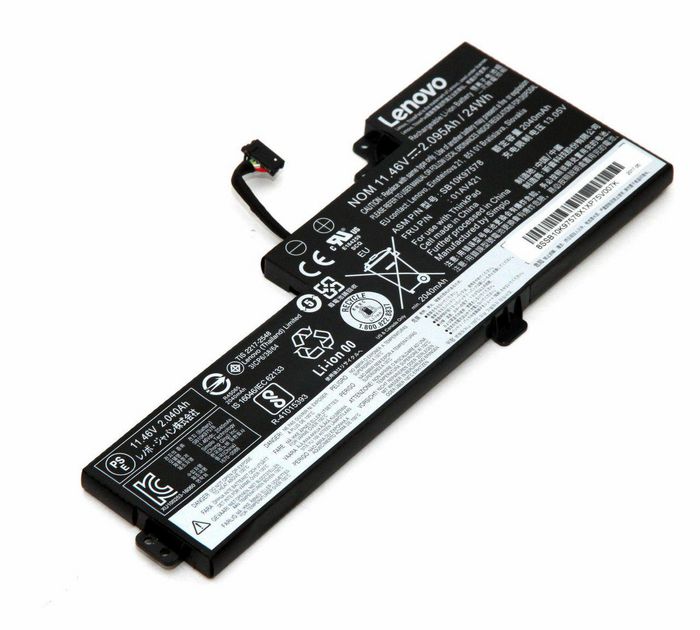 Lenovo 3-cell lithium-polymer battery, 24Wh capacity, designed for Lenovo ThinkPad systems, quality tested for performance.