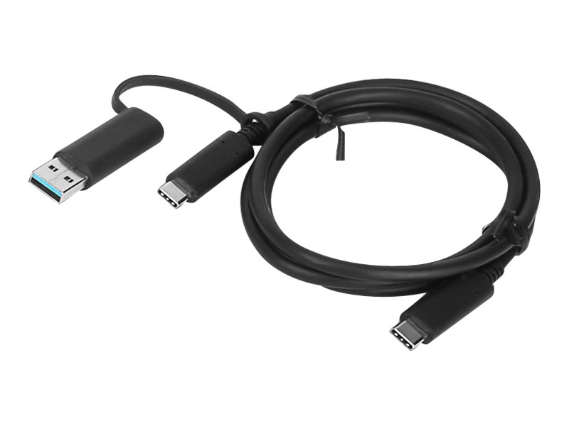 Lenovo 4X90U90618 USB cable USB 3.2 Gen 1 (3.1 Gen 1) 1 m USB A/USB C USB C Black