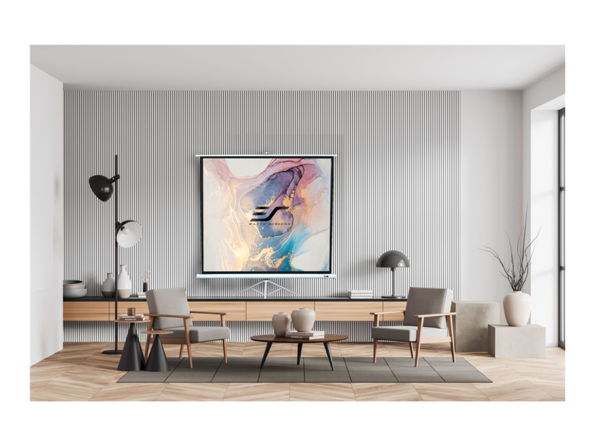 ELITE SCREENS T99NWS1 H:178CM X B:178CM 1:1 Tripod Portable Pull Up Projector Screen