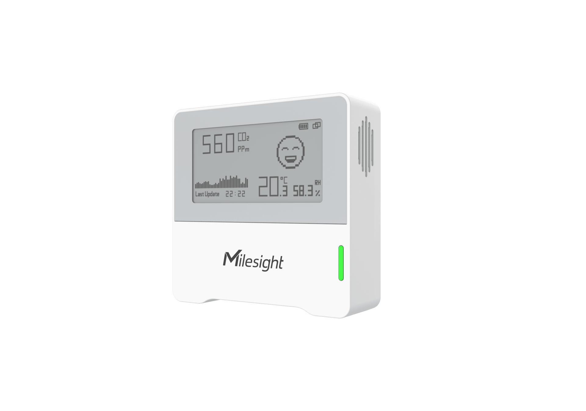 Milesight IoT Indoor Ambience Monitoring Sensor AM103868M LoRaWAN Temp Humidity CO2 EInk Display