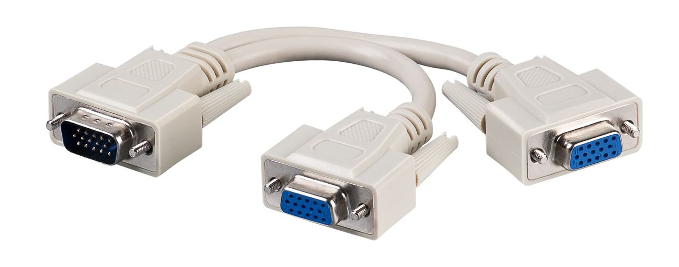 VGA Y-splitter 1 to 2, passive