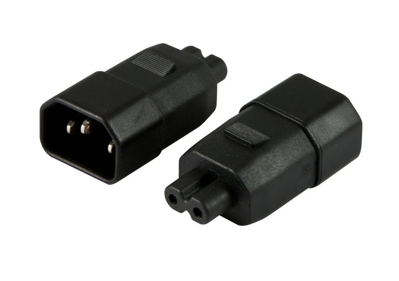 Netzkabel 230V Adapter C14Stecker C7Buchse EURO8
