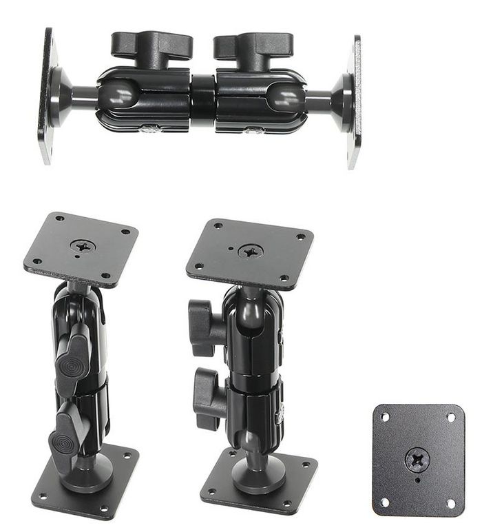 Brodit Pedestal Mount 5", Total lenght: 132 mm, With ball head and wingnut, AMPS-holes