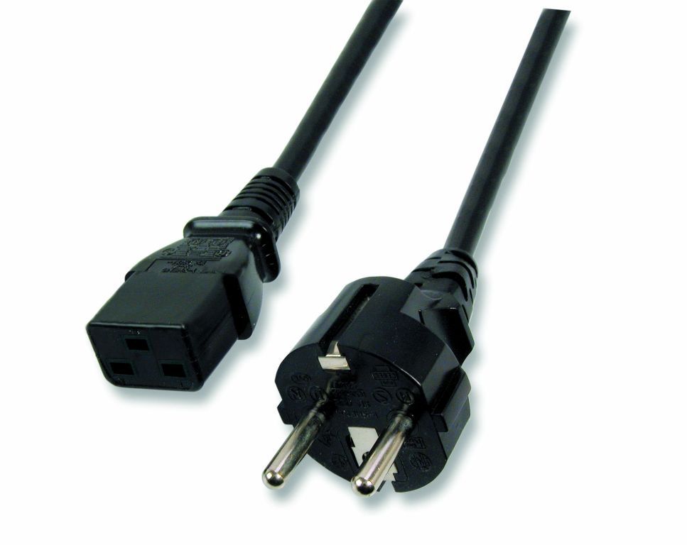 Netzkabel 230V Schutzkontakt CEE7SteckerKaltgeräte IECC19Buchse 3m 16A
