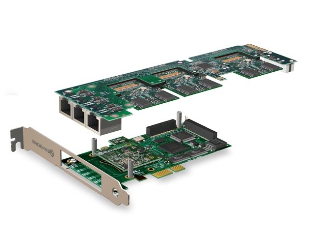 Sangoma 0xBRIS0 PCIe Basiskarte  Remora  Echo Unterdrückung