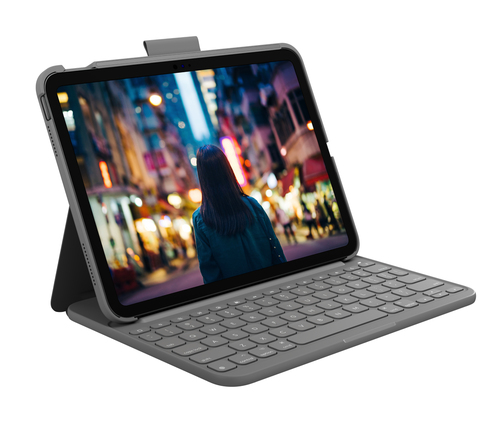 Logitech Slim Folio Tastatur og folio-kasse Saks Trådløs Nordisk (dansk/finsk/norsk/svensk)