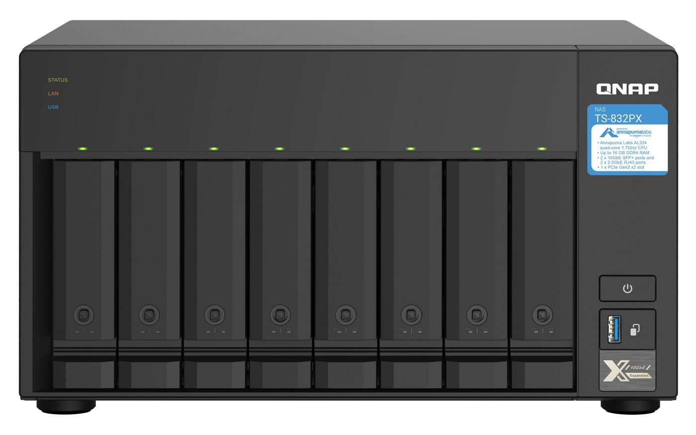 QNAP TS-832PX-4G NAS AL324 4GB
