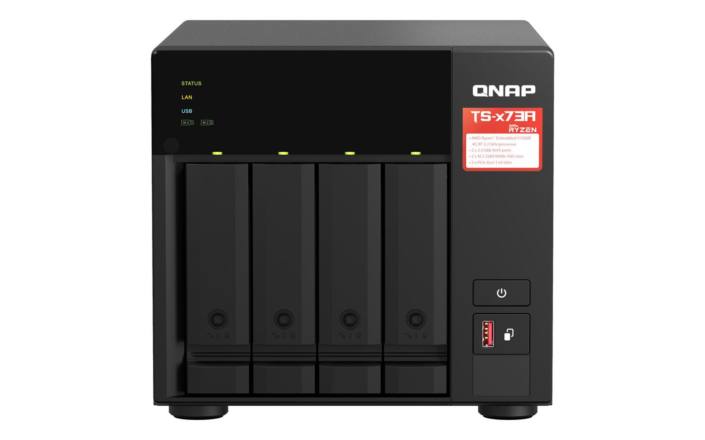 QNAP TS-473A-8G NAS AMD V1500B 8GB