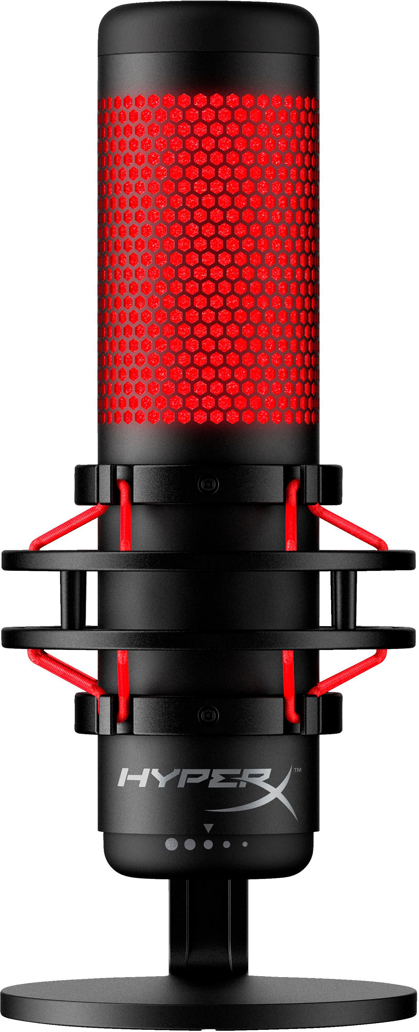 HyperX QuadCast - USB Microphone (Black-Red) - Red Lighting