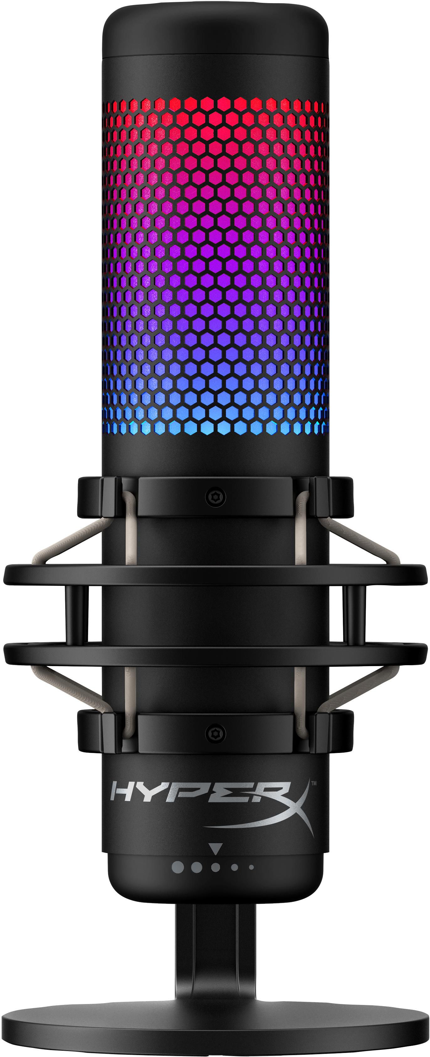 HyperX QuadCast S - USB Microphone (Black-Grey) - RGB Lighting