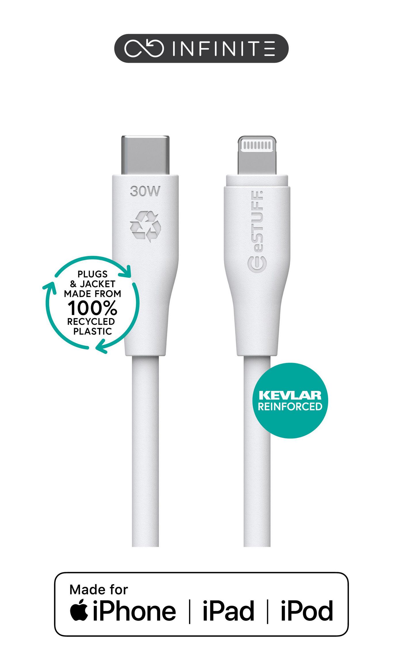 eSTUFF ES602370 lightning cable 3 m White