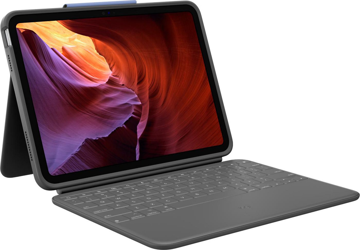 Keyboard Logitech Rugged Folio Deutsch Apple iPad (10th gen) Graphite (DE) (920-011200)