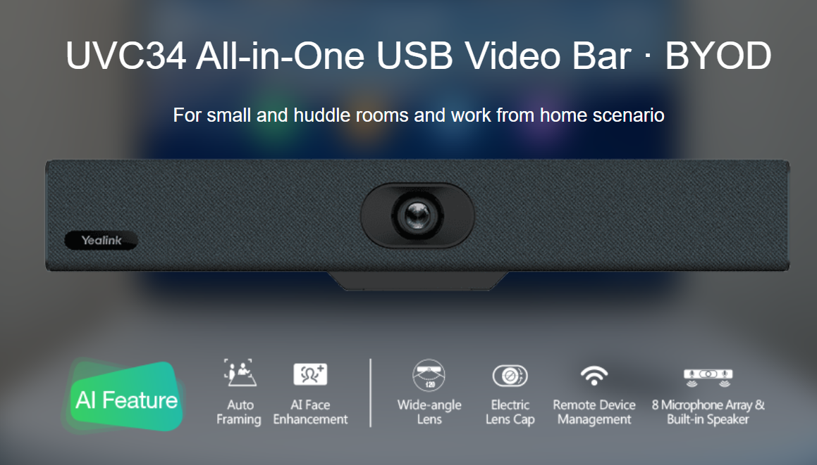 Yealink Video Conferencing UVC34 USB conference solution Allinone USB camera